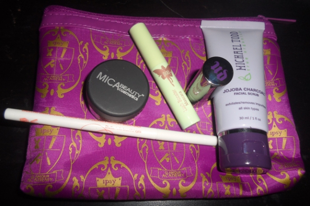 ipsy august 2013 glam bag glamour academy products