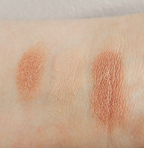 nude dude fit eyeshadow swatched over primer