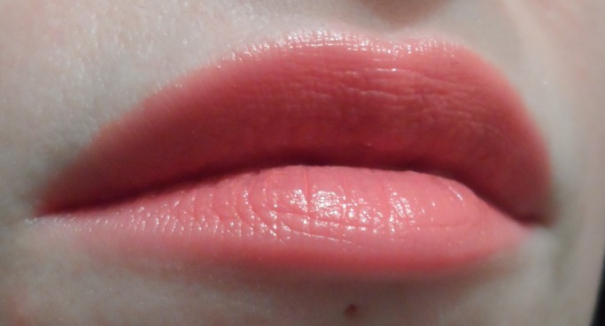 pony 3 lipstick orange dahlia swatched on lips